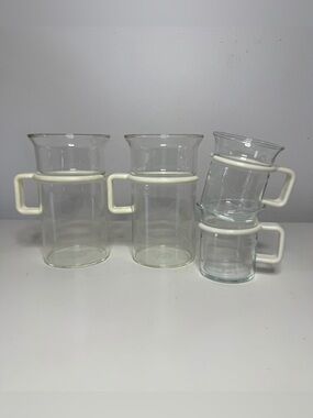 1970s Bodum Denmark Glass Mugs Set of 4